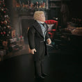 Load image into Gallery viewer, Vintage OOAK Porcelain Blonde Victorian Gentleman Man Doll in Black Wood Suit