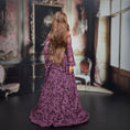 Load image into Gallery viewer, Lilac Lane Miniatures Edwardian or Modern Style Dollhouse Clay Doll in Plum Lace Gown