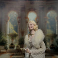 Load image into Gallery viewer, Vintage Porcelain Hollywood Starlet Blonde Lady Doll Ivory Gown & Fur Stole