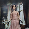 Load image into Gallery viewer, Hanna Kahl Hyland Rare Edwardian Style Carved Pear Wood Dollhouse Doll Lady on Platform