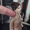Load image into Gallery viewer, Hanna Kahl Hyland Rare Edwardian Style Carved Pear Wood Dollhouse Doll Lady on Platform
