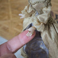 Load image into Gallery viewer, Victorian Porcelain Dollhouse Doll in Beige Silk Gown with Gorgeous Jewelry