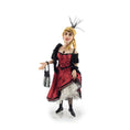Load image into Gallery viewer, OOAK Flirty Blonde Porcelain Saloon Lady Dollhouse Doll Red Black Dress