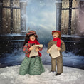 Load image into Gallery viewer, RARE Marcia Backstrom Signed Christmas Carolers Dolls Pair 1989 Early Clay Work