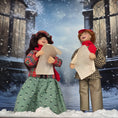 Load image into Gallery viewer, RARE Marcia Backstrom Signed Christmas Carolers Dolls Pair 1989 Early Clay Work