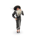 Load image into Gallery viewer, Mature Society Lady Dollhouse Doll With Faux Fox Stole & Eyelashes Artisan Clay Figure