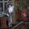 Load image into Gallery viewer, Mature Society Lady Dollhouse Doll With Faux Fox Stole & Eyelashes Artisan Clay Figure