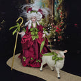 Load image into Gallery viewer, Tish Tierney IGMA OOAK La Peep Porcelain Doll with her Sheep and Crook 1:12 Scale