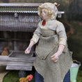 Load image into Gallery viewer, OOAK English Tired Victorian Servant Lady Doll Porcelain Weighted 1:12 Dollhouse