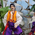 Load image into Gallery viewer, Tish Tierney Bohemian Pirate or Gypsy Man Porcelain Character Dollhouse Doll 1:12