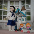 Load image into Gallery viewer, OOAK Brunette Victorian Nautical Schoolgirl Porcelain Dollhouse Doll Little Girl