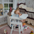 Load image into Gallery viewer, Messy Toddler Baby Boy Eating Realistic Clay Miniature Doll with Bib OOAK