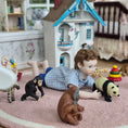 Load image into Gallery viewer, Porcelain Tummy-Laying Little Boy Dollhouse Doll Artisan Unsigned OOAK