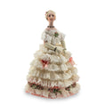 Load image into Gallery viewer, RESERVED SUSAN Victorian Lady Dollhouse Doll in Ivory Lace & Blush Silk