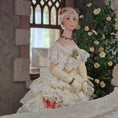 Load image into Gallery viewer, RESERVED SUSAN Victorian Lady Dollhouse Doll in Ivory Lace & Blush Silk