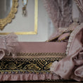 Load image into Gallery viewer, Aurea of Spain Rococo Pink & Gilt Half-Tester Canopy Bed with Painted Panels