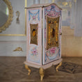 Load image into Gallery viewer, Milun Mini Furniture 24k Gold Rococo Wardrobe Armoire with Amber Inlays Poland