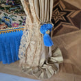 Load image into Gallery viewer, Simply Silk Miniatures Taupe & Blue Domed Canopy Bed with Tapestry Panels UK