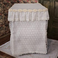 Load image into Gallery viewer, Victorian Dressed White Lace Canopy Bed in Dark Mahogany 1:12 Scale