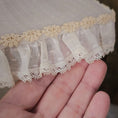 Load image into Gallery viewer, Victorian Dressed White Lace Canopy Bed in Dark Mahogany 1:12 Scale