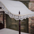 Load image into Gallery viewer, Hepplewhite-Style Mahogany Canopy Bed with Lace Tester