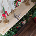 Load image into Gallery viewer, Decorative Christmas mantel with small bells and a Miniature sterling reindeer stocking holder