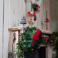 Load image into Gallery viewer, sterling silver Christmas tree stocking holder on corner of fireplace