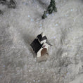 Load image into Gallery viewer, Small model church on a snowy surface