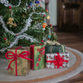 Load image into Gallery viewer, Decorative Christmas scene with small gift boxes and a tree.