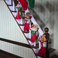 Load image into Gallery viewer, Christmas stockings with teddy bears on a staircase