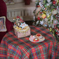 Load image into Gallery viewer, French cookie box, plate of tarts holiday decor set on table