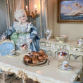 Load image into Gallery viewer, Miniature pastries on wooden serving board, set on a table near a doll