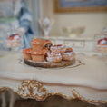Load image into Gallery viewer, Miniature pastries on wooden serving board, detail shot