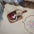 Load image into Gallery viewer, Miniature dessert scene with a cake, berries, and a cup on a decorative surface.