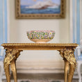 Load image into Gallery viewer, Decorative bowl on a gold ornate table with a blurred background