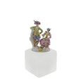 Load image into Gallery viewer, Decorative figurine of two people and a dog, on a white pedestal against a white background