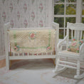 Load image into Gallery viewer, Miniature Crochet Baby Blanket & Pillow with Silk Ribbon Work