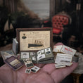 Load image into Gallery viewer, Miniature Titanic Ephemera Memorial Vignette Artisan OOAK Paper Display