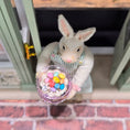 Load image into Gallery viewer, Pink Glass Two-Tier Miniature Cake Stand Dressed with Easter Treats