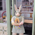 Load image into Gallery viewer, Miniature Decorated Easter Egg Sugar Cookie with Bunny Scene by Paris Miniatures