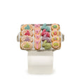 Load image into Gallery viewer, Paris Miniatures Decorated Easter Sugar Cookies on Tray with Silver Serving Platter