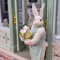 Load image into Gallery viewer, Yellow Easter Sugar House with Pastel Candy Display Centerpiece Miniature