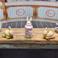 Load image into Gallery viewer, Pink Polka Dots Bunny-Topped Jelly Bean Glass Candy Shop Jar Miniature