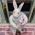 Load image into Gallery viewer, Pink Polka Dots Bunny-Topped Jelly Bean Glass Candy Shop Jar Miniature