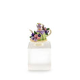 Load image into Gallery viewer, C. Rohal OOAK Teapot Tea Party Easter Cake Centerpiece on Glass Stand