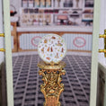 Load image into Gallery viewer, OOAK Vintage Easter Bunny Porcelain Plate on Gold Tone Stand