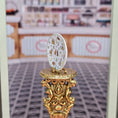 Load image into Gallery viewer, OOAK Vintage Easter Bunny Porcelain Plate on Gold Tone Stand
