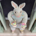 Load image into Gallery viewer, Pair of White Decorated Easter Cupcakes with Bunny Cookies Paris Miniatures France