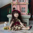 Load image into Gallery viewer, Hand-Painted Lamb Pull Toy Nursery Miniature by Jacqueline Dunn (2010)