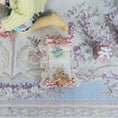 Load image into Gallery viewer, Vintage Artisan Pink & Gold Dressed Bed with Teddy Bear 1:48 Scale Nursery Toy